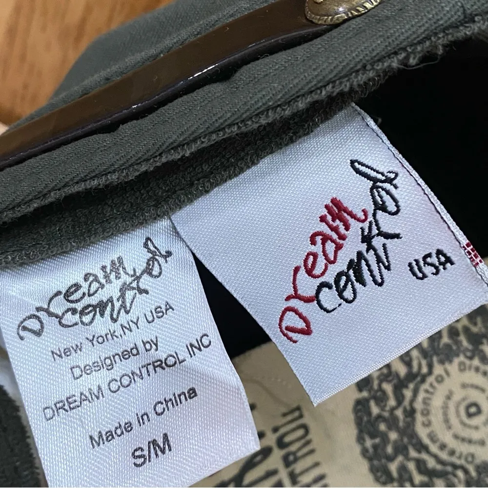 NWT DREAM CONTROL Cadet Military Cap Olive DC Eagle Patch Swarovski Hat S/M Green - Image 5