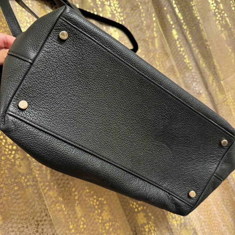 Kate Spade New York Larchmont Avenue Leather Penny Large Tote Color Black Used - Image 5