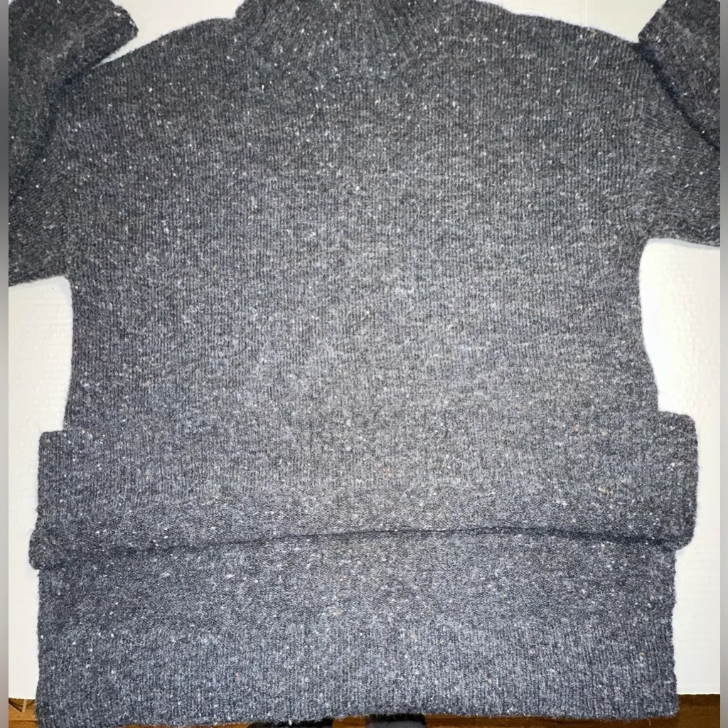 Well Worn Nep Yarn Sweater Women’s Size M Cozy Mock Neck Dark Gray Speckled - Image 6