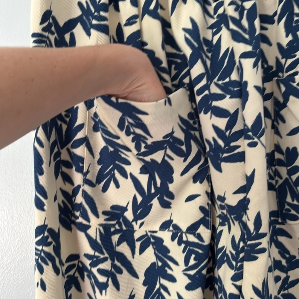 NWT Hayden Blue Floral Wide Leg Pleated Pants Coastal Grandma High Rise Size XL - Image 7