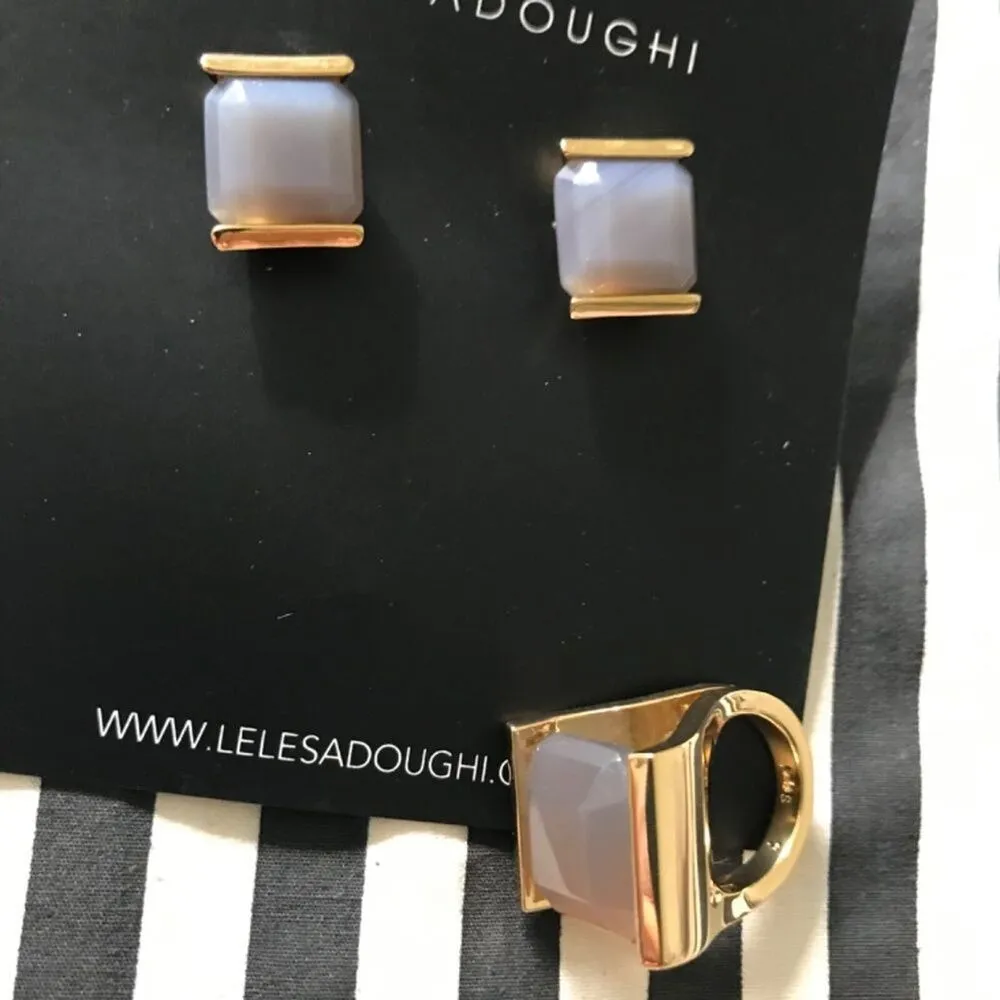 NWOT Lele Sadoughi set of earrings ring set - Image 2