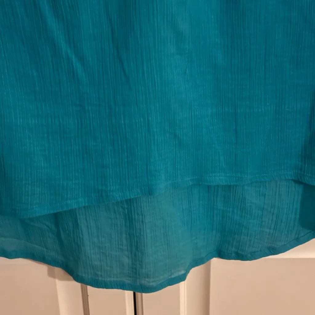 Edme and eslytte size‎ 10 turquoise boho pheasant top. Blue - Image 6