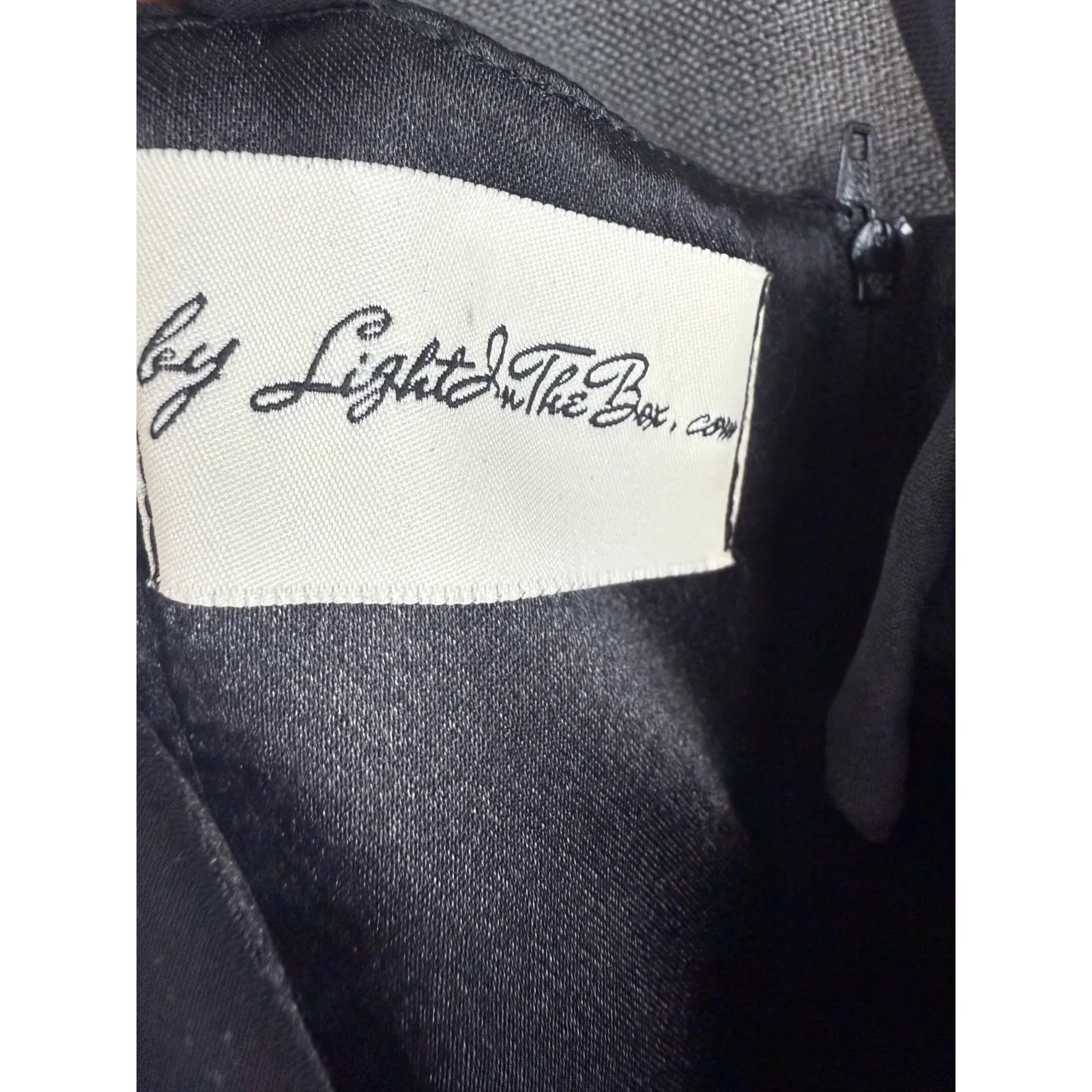 Light in the Box Black Lined Long Evening‎ Gown Dress Strappy Size 12 NEW - Image 3