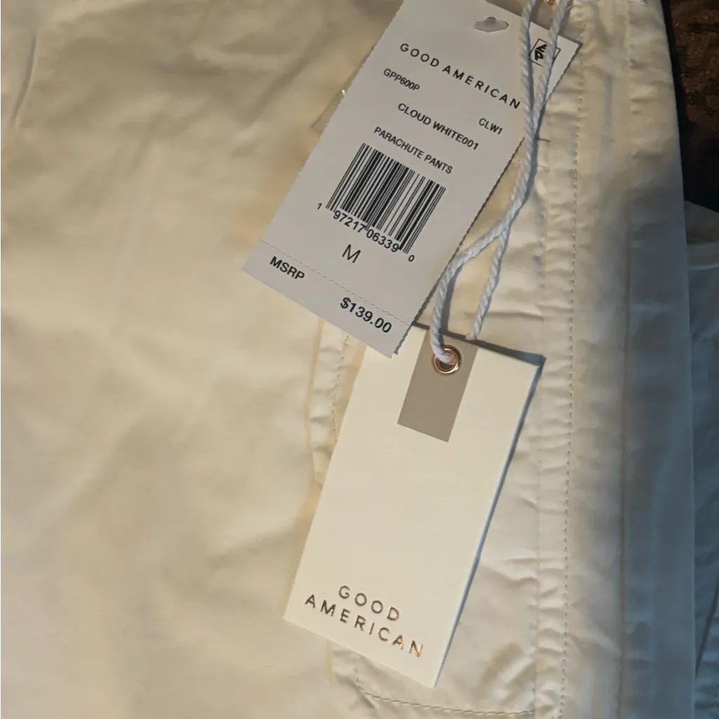 Good American Cream Parachute Pant - Image 2