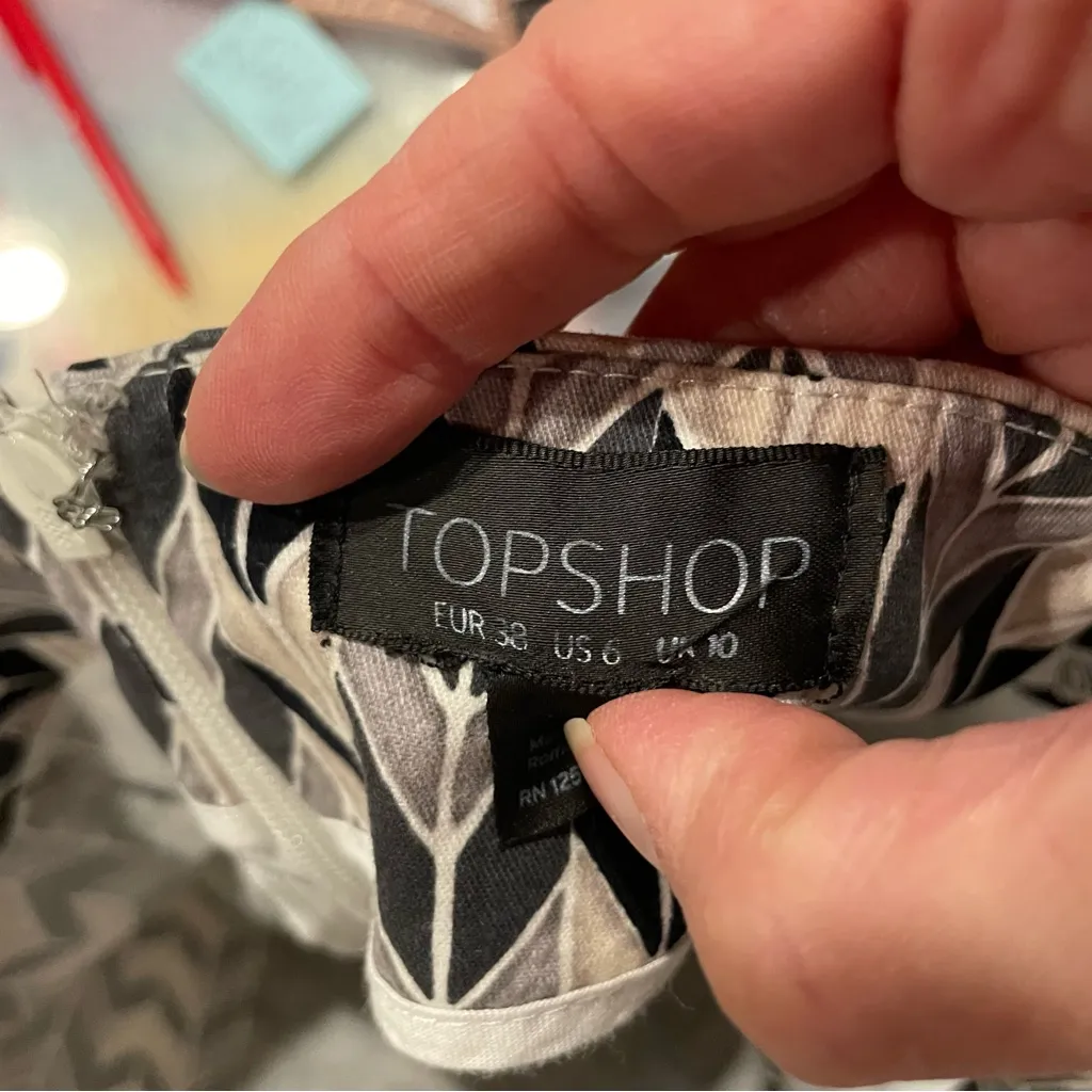 Cute Topshop chevron mini skort canvas cotton blend - Image 9