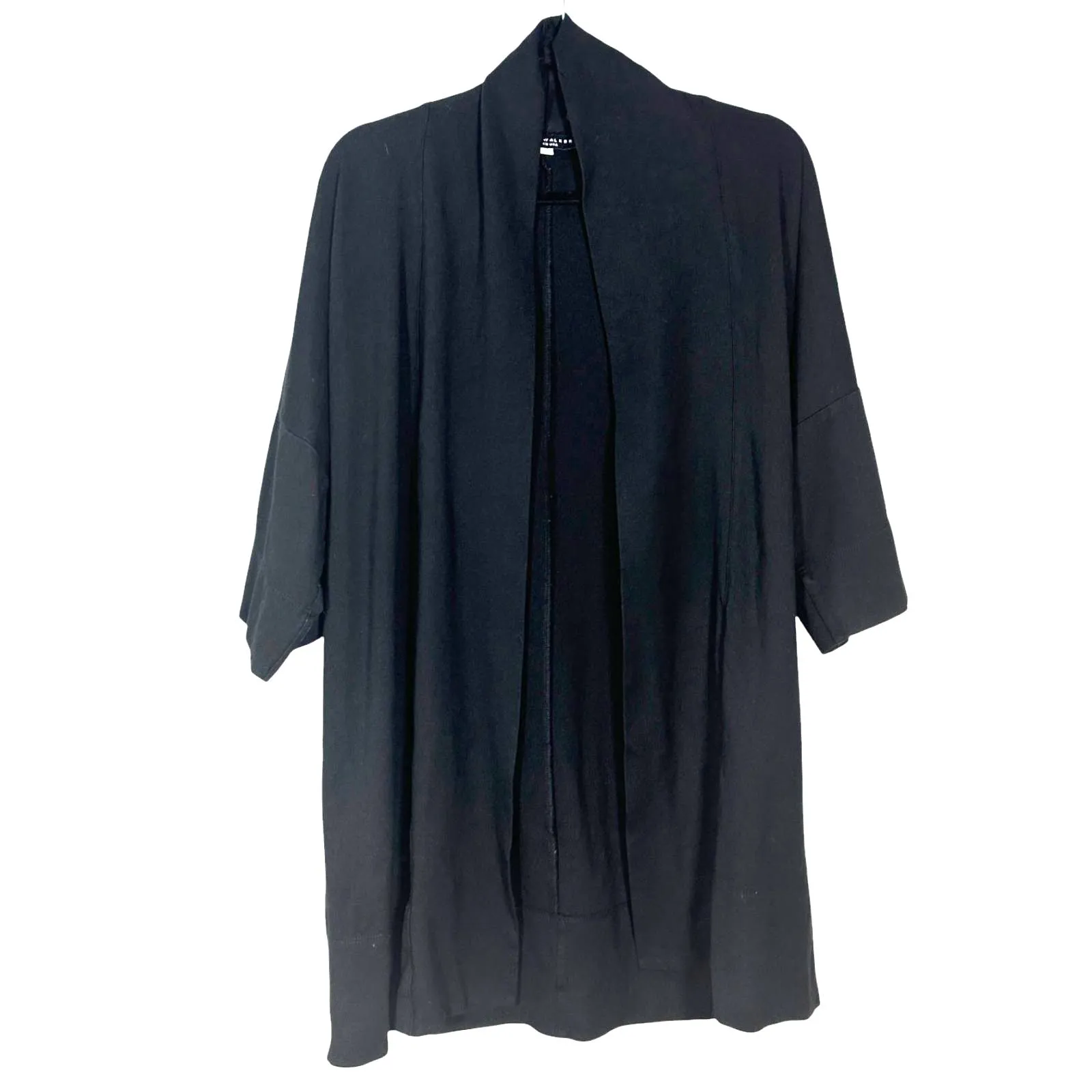 Bryn Walker Marta Coat Black Oversized Slouch Short Sleeve Cardigan Small - Image 3