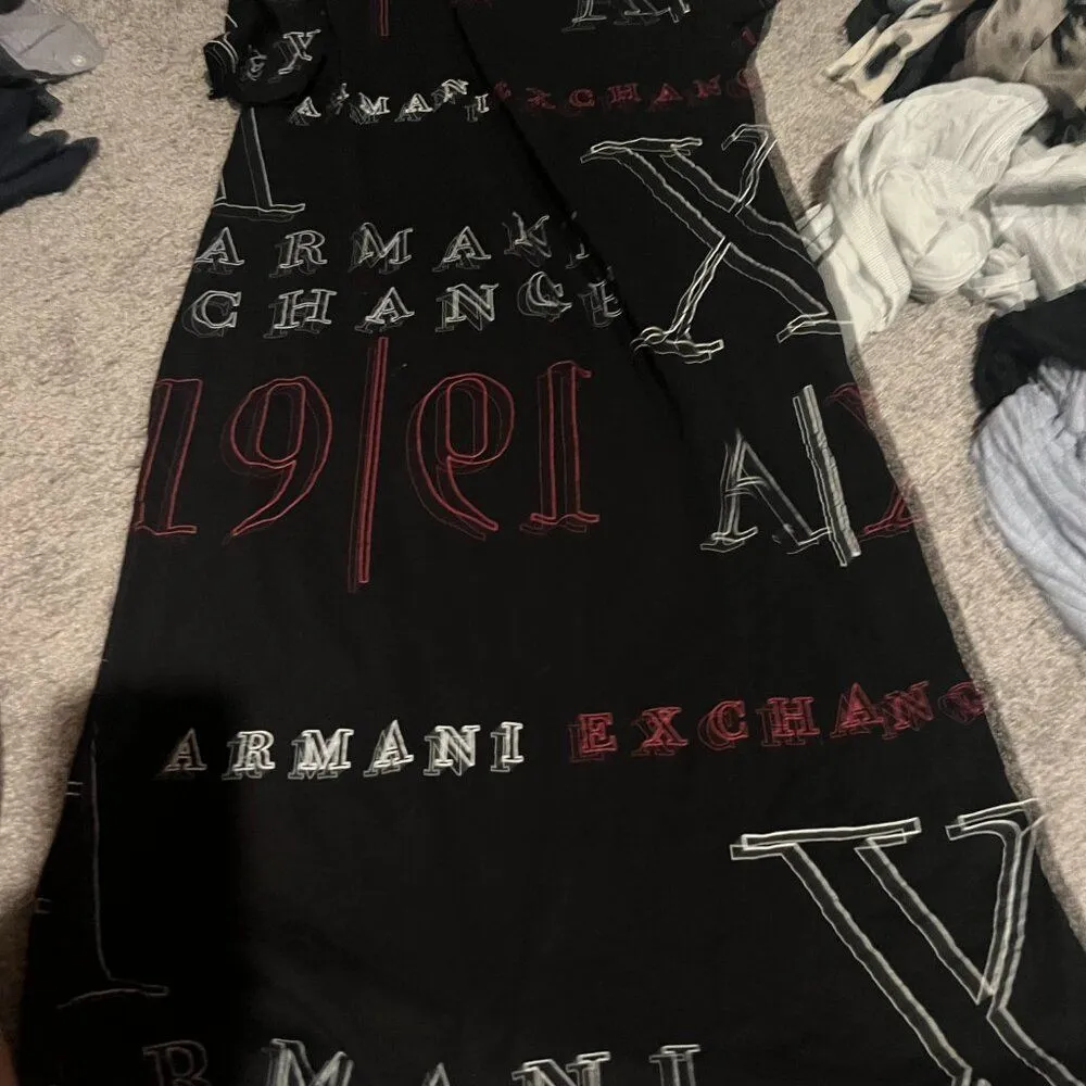 Armani Exchange Women's Tee Shirt Dress with Logo Lettering , Black small - Image 4