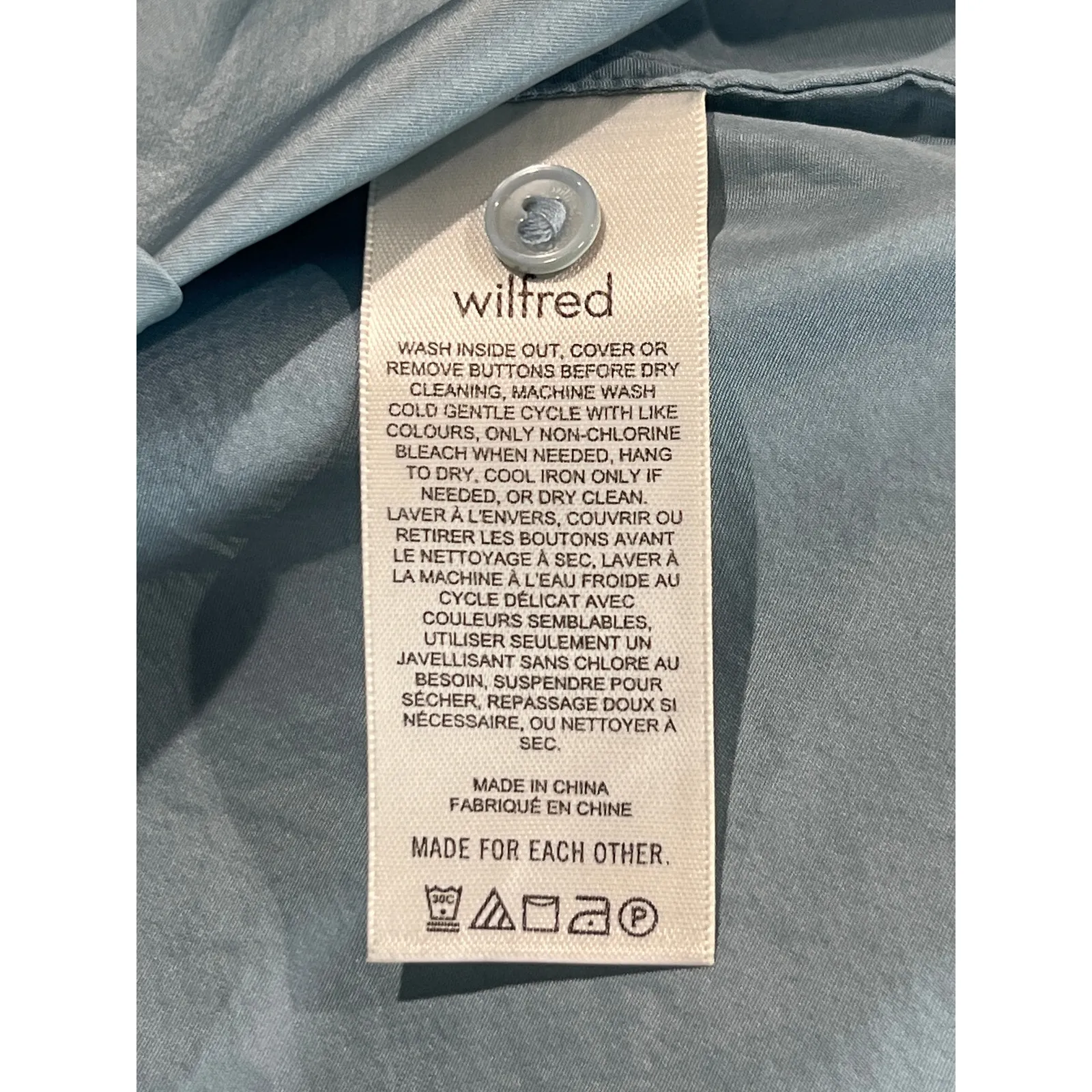 Aritzia Wilfred Fantasy Porcelain Blue Baby Doll Dress Size XS Regency Pastel - Image 8