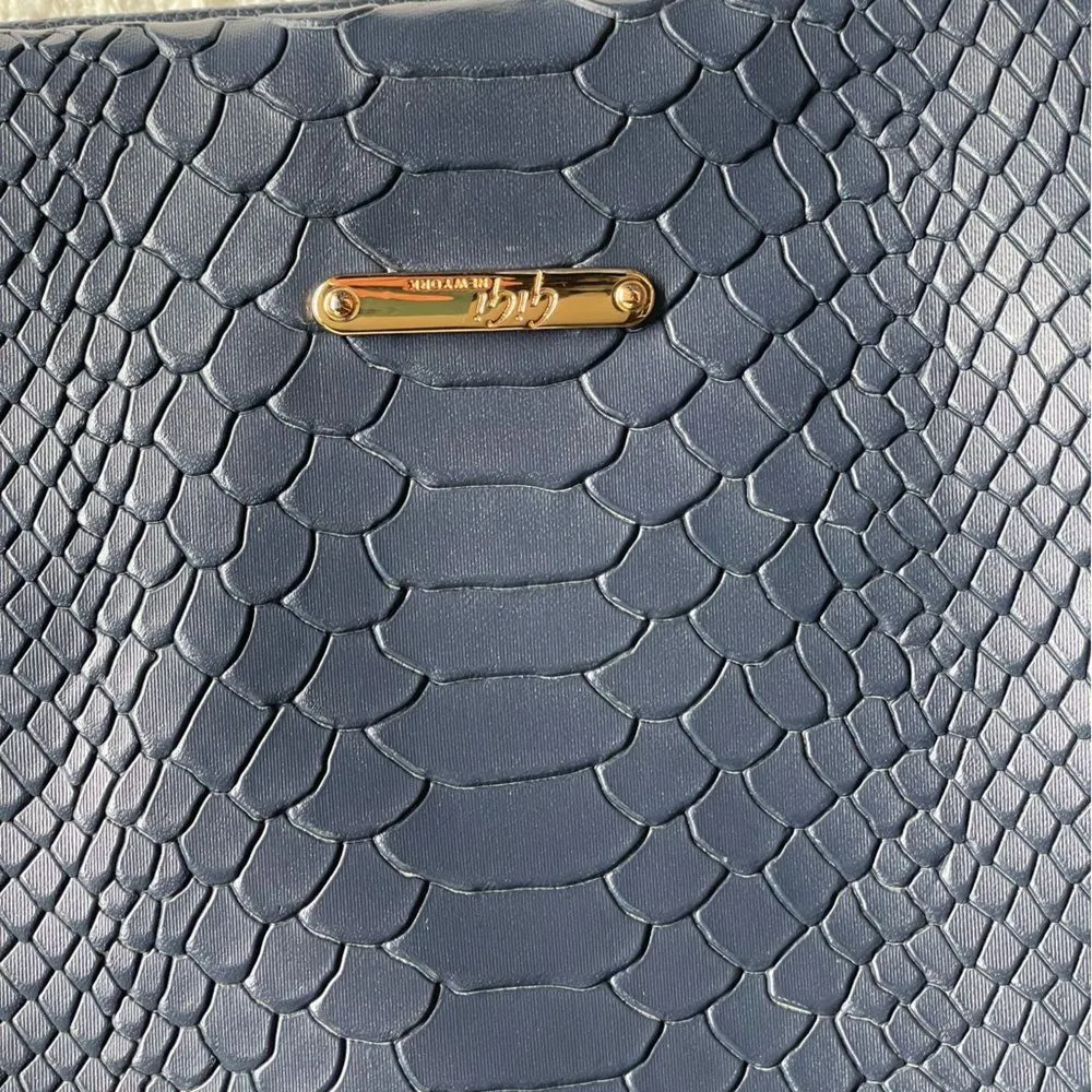 NWOT Gigi New York Rachel Convertible Clutch, Navy Blue Leather - Image 4