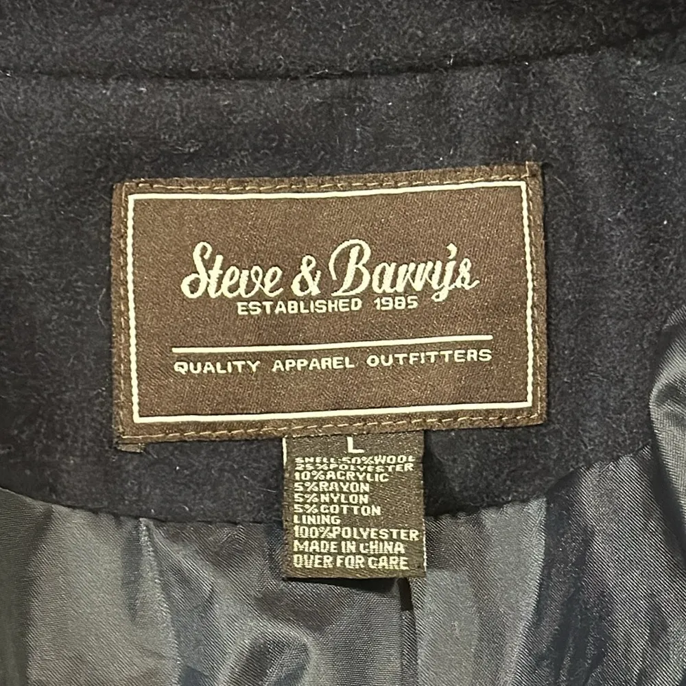 Navy Steve & Barry’s Pea Coat - Image 5