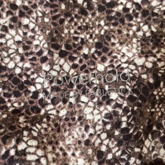 Fabletics Woman‎ Small Powerhold Brown Snake Skin Print Leggings Yoga - Image 5