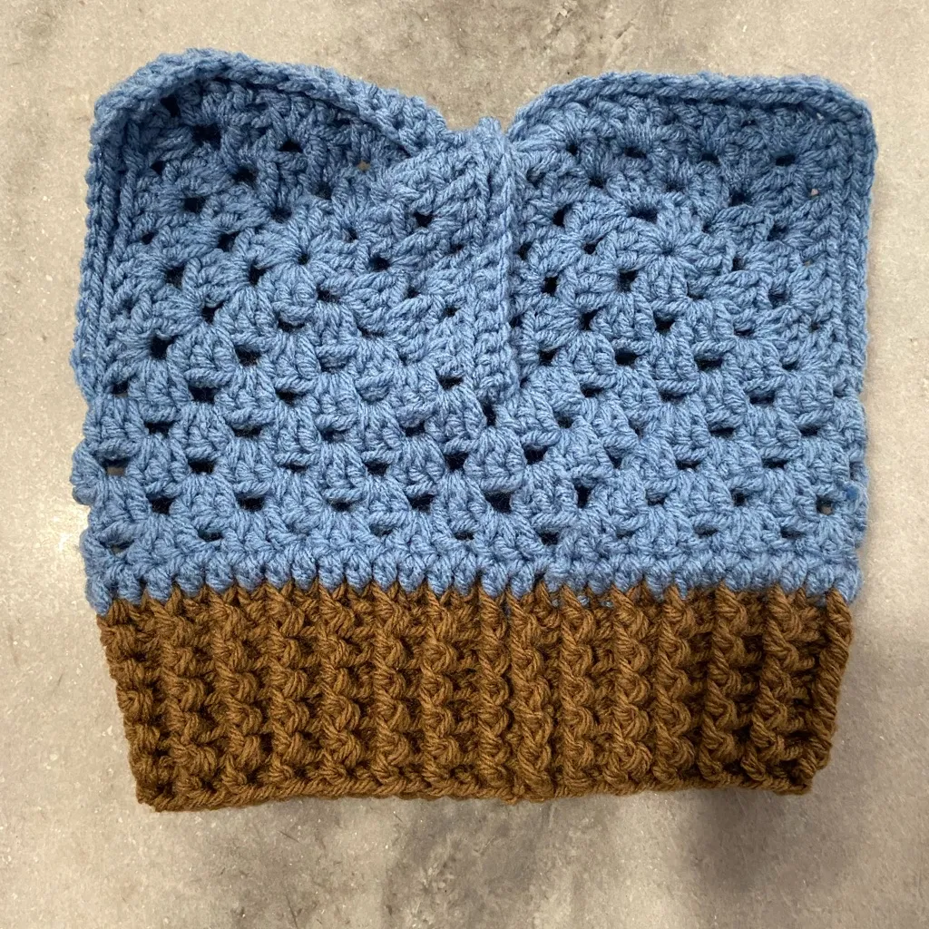 Handmade Crochet Cat Animal Ear Beanie Hat Cozy Ribbed Brim Stretch Winter Hat - Image 6