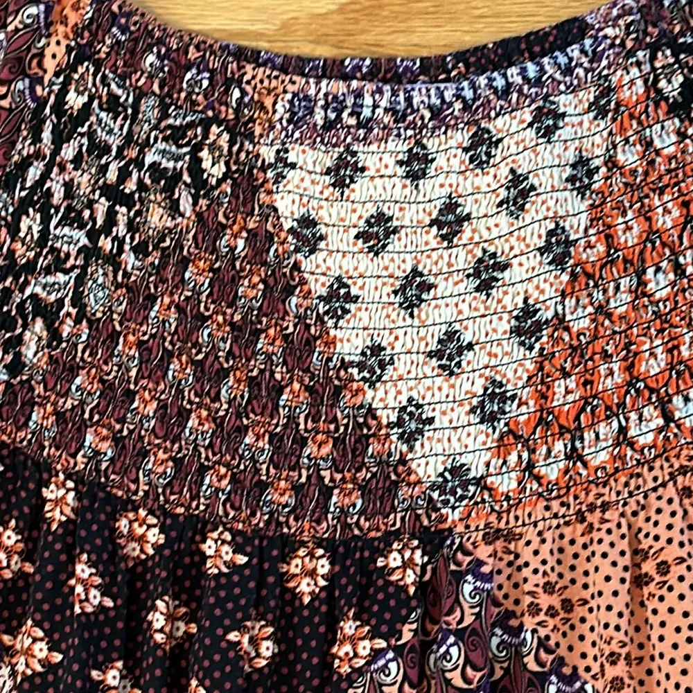 Floral Damask Patchwork Dress Sz M - Image 7