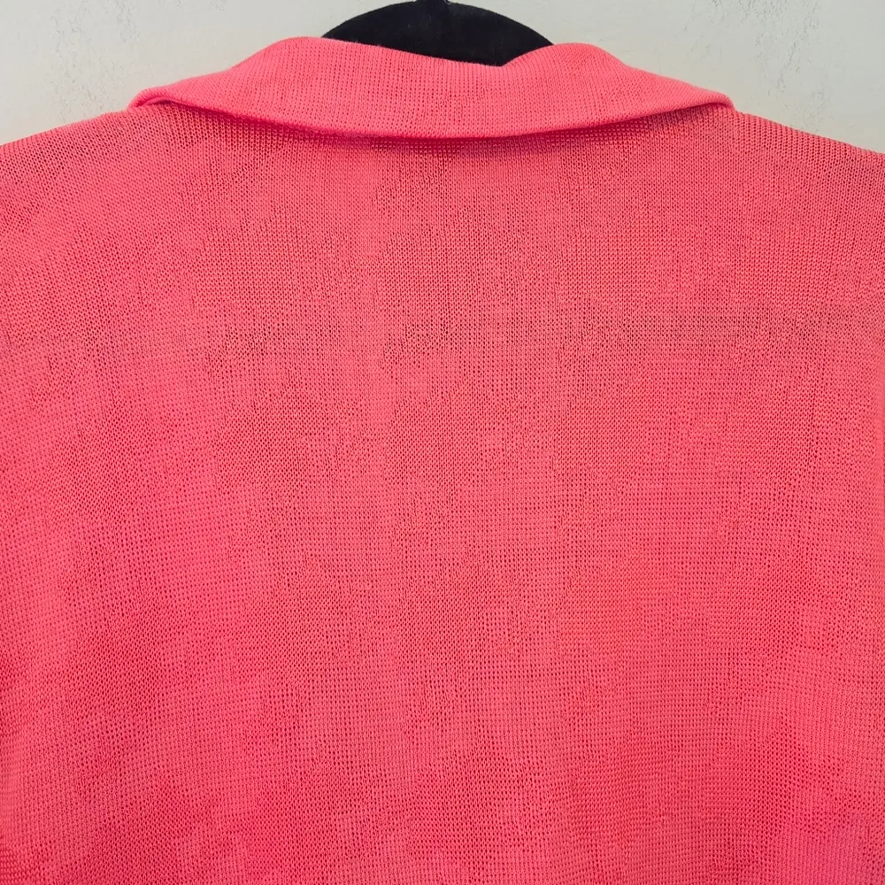 Misook Bright Peach Sweater Jacket - Image 8