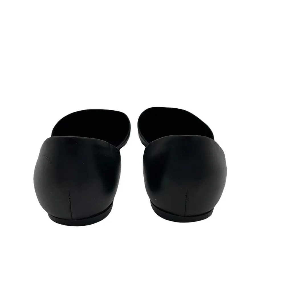 Vince Nina Leather D'Orsay Flats - Black - 11M - Image 7