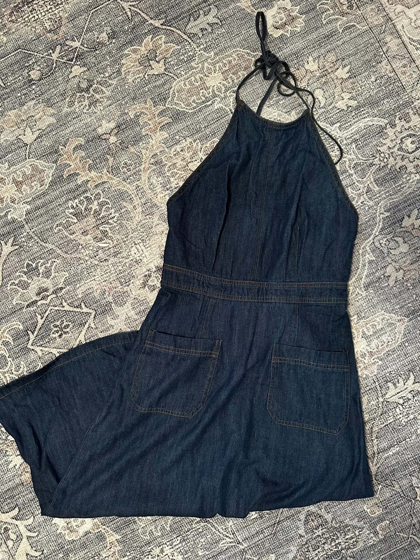 Denim Midi Dress Blue Size 2 - Image 2