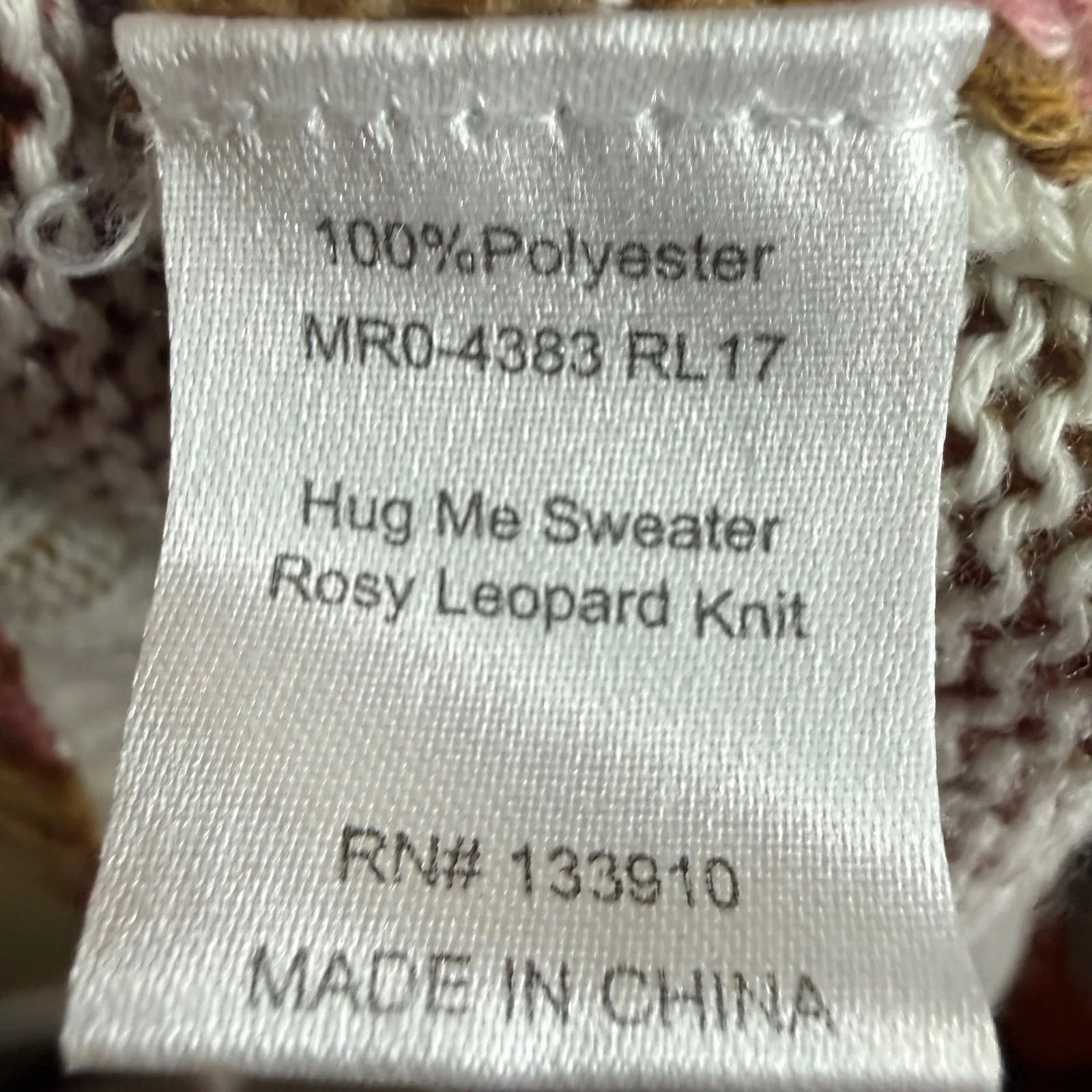 Revolve Show Me Your Mumu Rosy Leopard Knit Hug Me Sweater Boho Size SM - Image 7