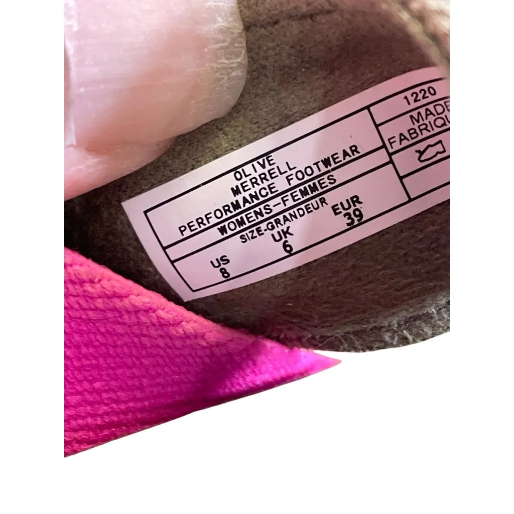 Merrell Womens Olive Pink Elastic Slingback Sandals Size 8 SKU 8708 - Image 8