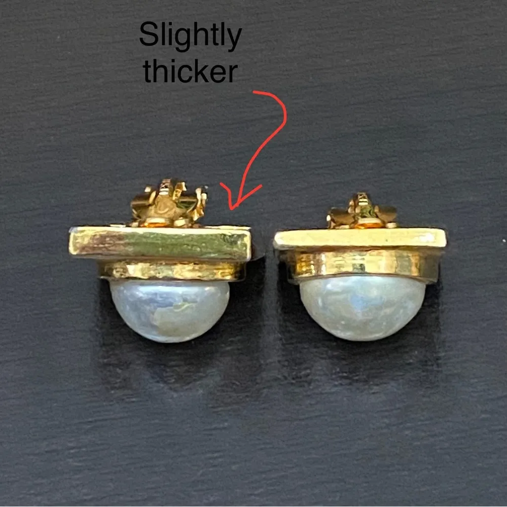 Vintage Signed LES BERNARD Designer Pearl Gold - Image 14