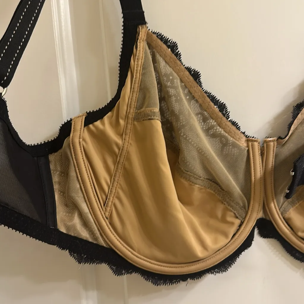 Chantelle Rive Gauche Full Coverage Unlined Bra 36DDD Black - Image 12