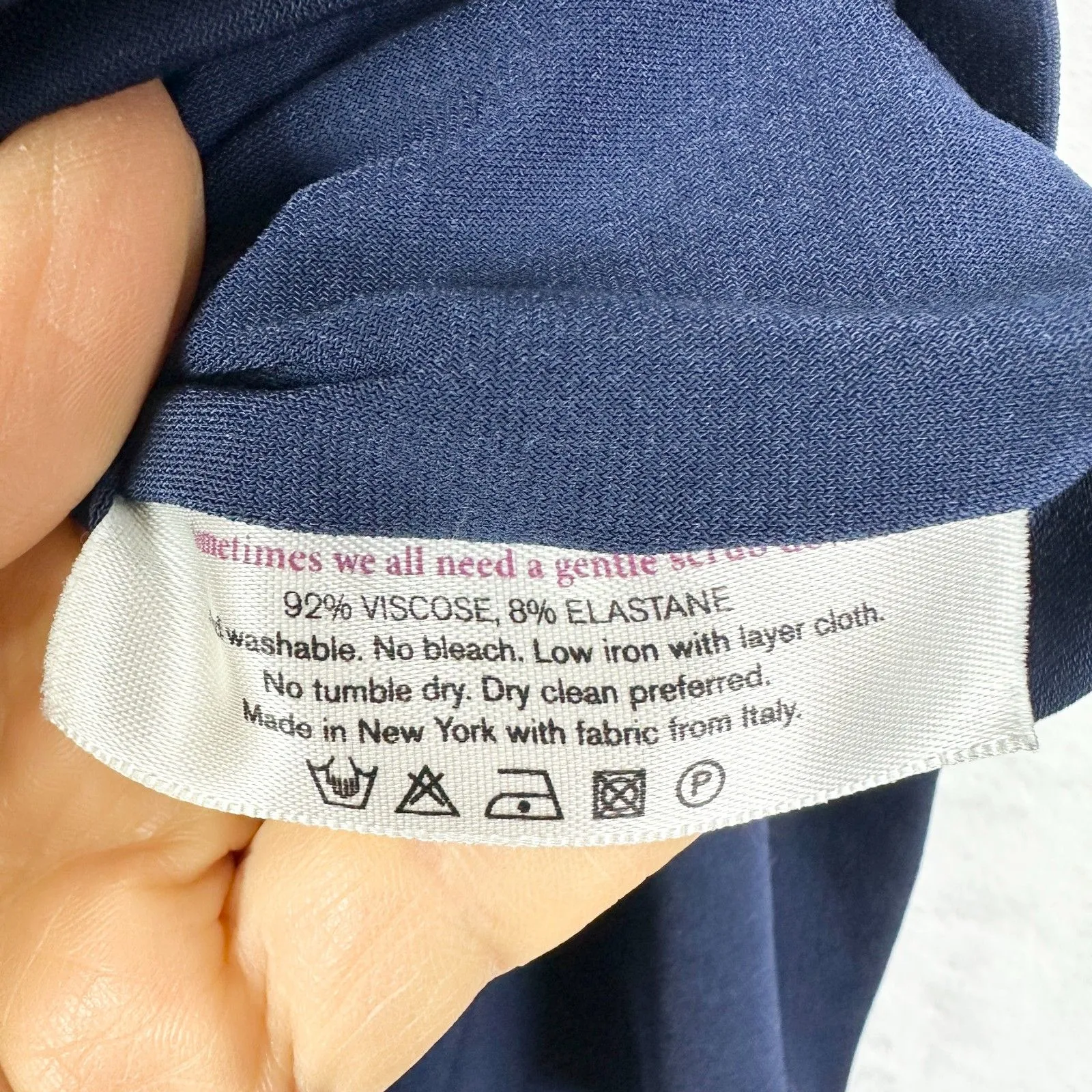 MM Lafleur Casey Dress Size Large Galaxy Blue 3/4 Sleeve Ruched Bodycon - Image 7