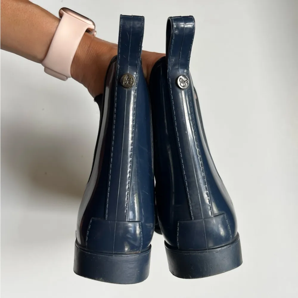 SAM EDELMAN Tinsley Rubber Rain Boot Navy Blue Size 9 - Image 4