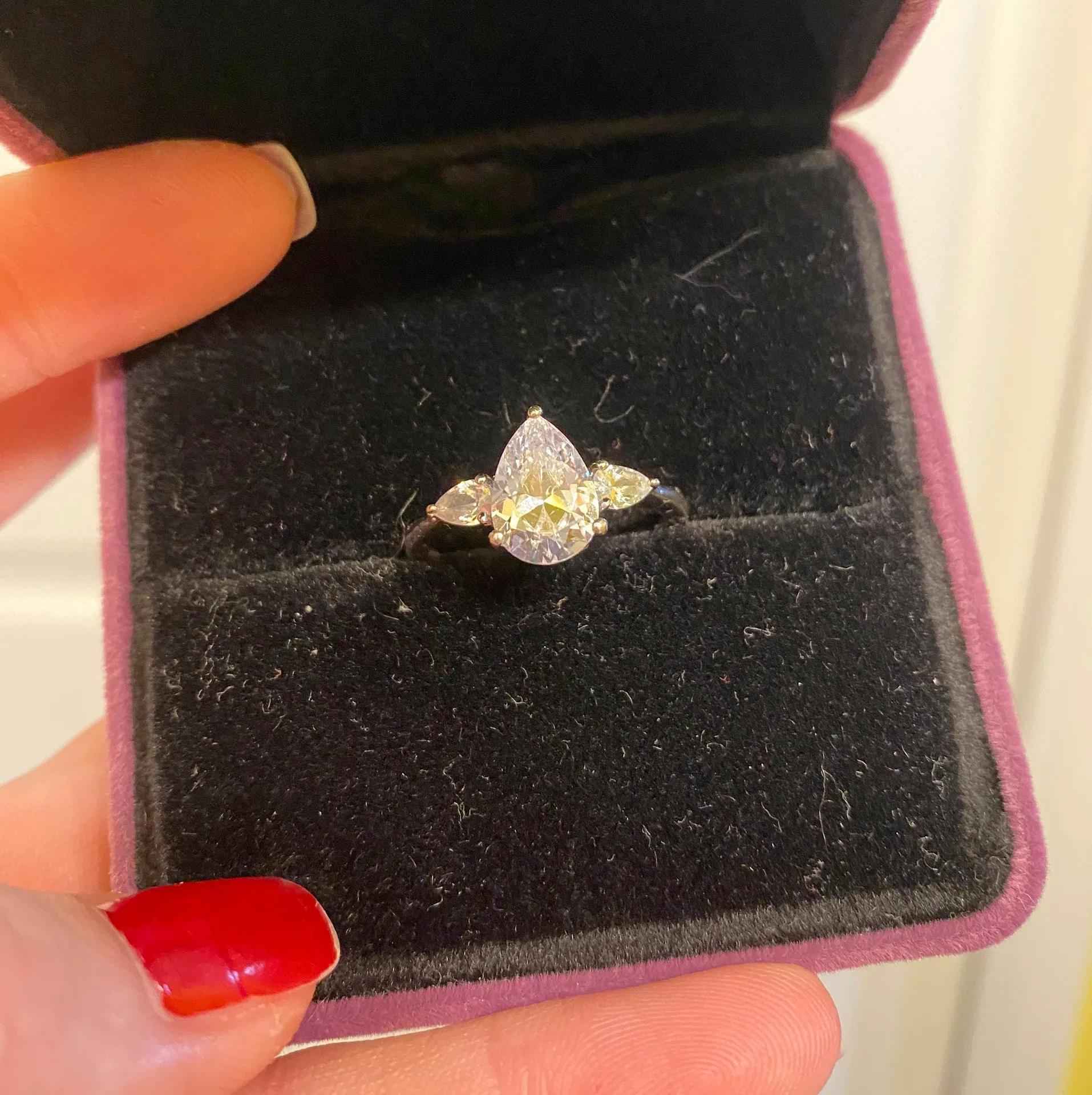 Sterling Silver Pear Ring - Image 2