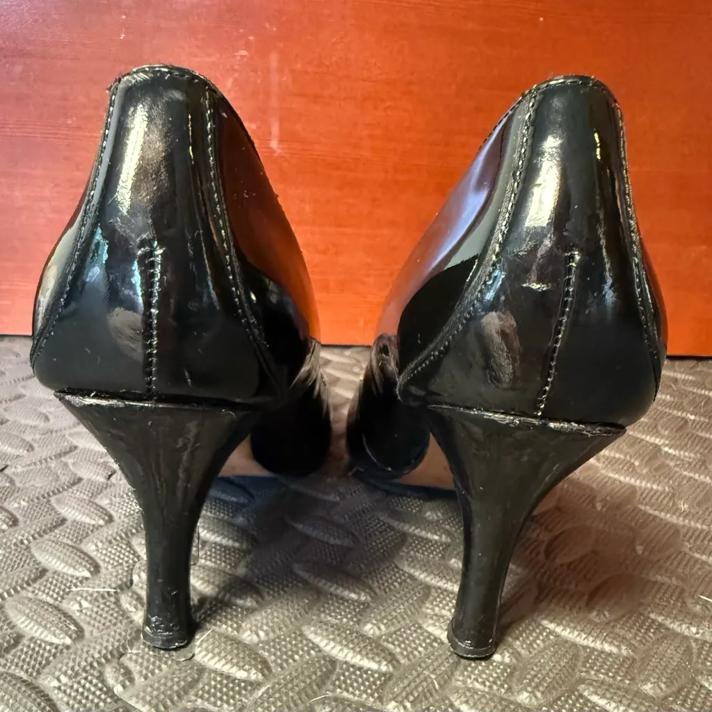 Joan & David 💚 Glossy Black Patent Leather Heels - Image 4
