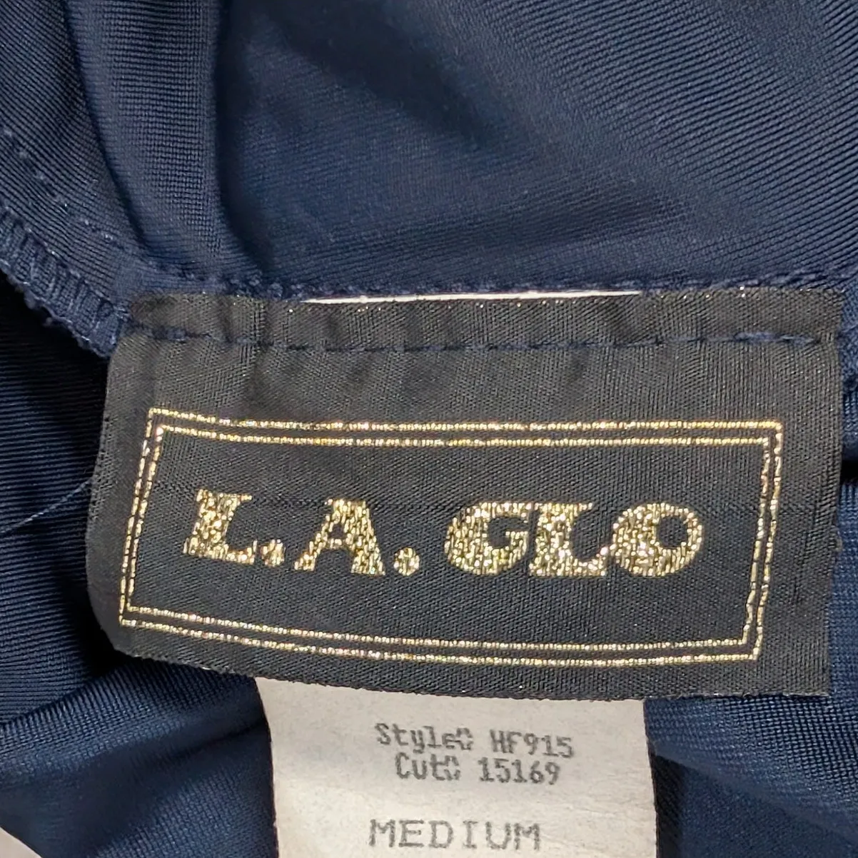 Vintage Y2K L.A. Glo Blue Velvet Maxi Dress – Open Back Tie, Glitter Dot - Image 4