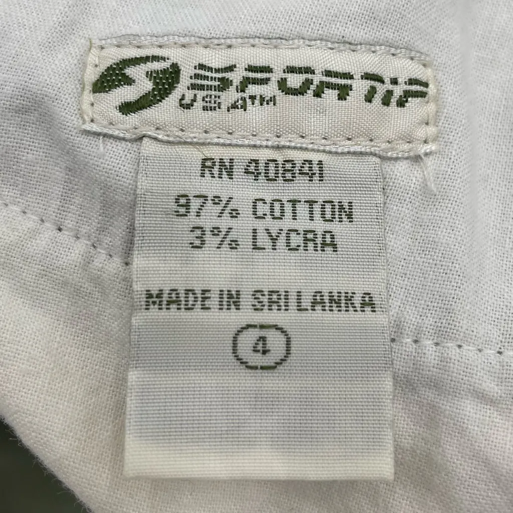 Vintage‎ Olive Green Mini Skirt Stretch High Waisted Preppy Zip - Image 3