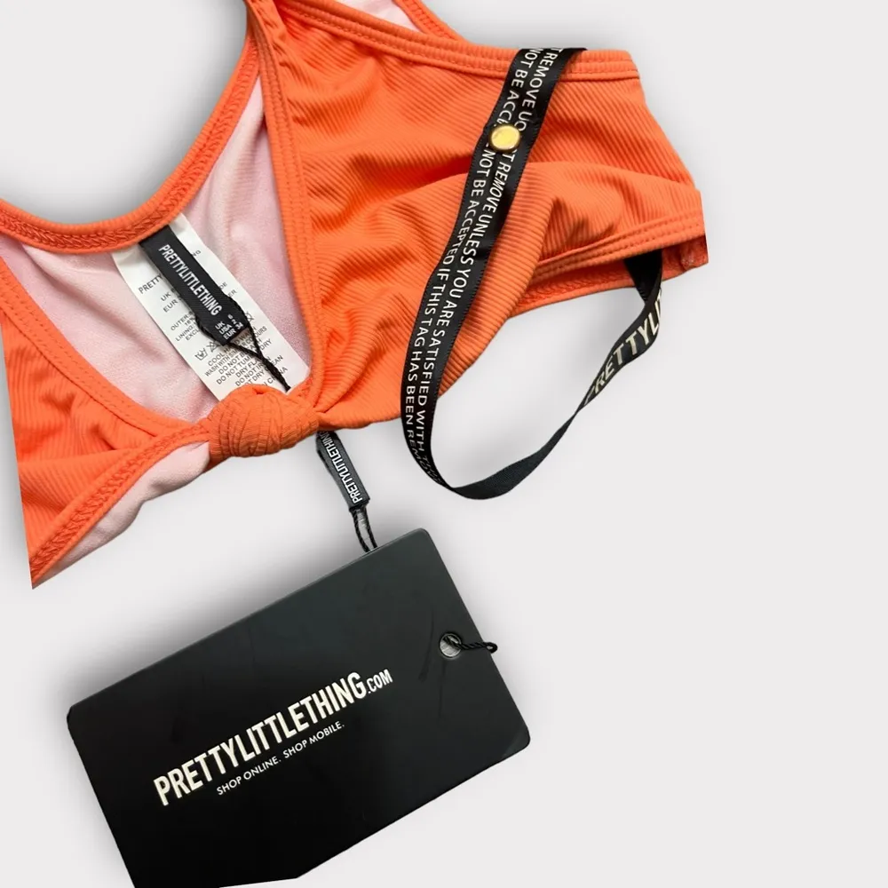 NWT. Coral/ Orange Pretty Little Thing Twist bikini top - Image 3
