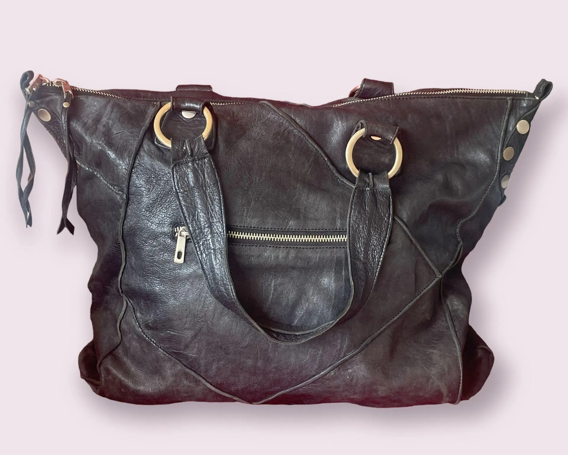 Junior Drake Leather Hobo Bag - Image 2