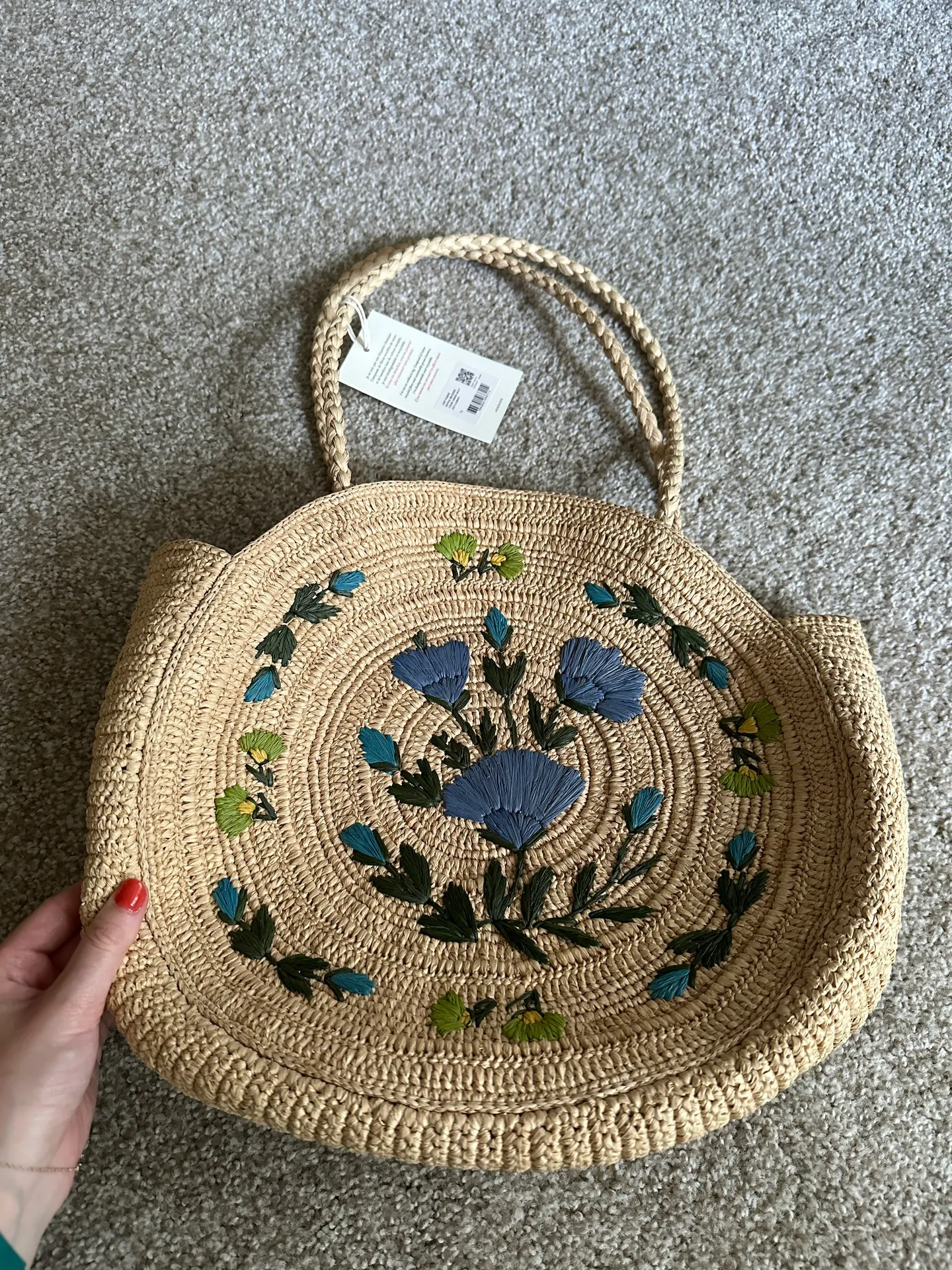 Sézane Woven Tote Bag - Image 4