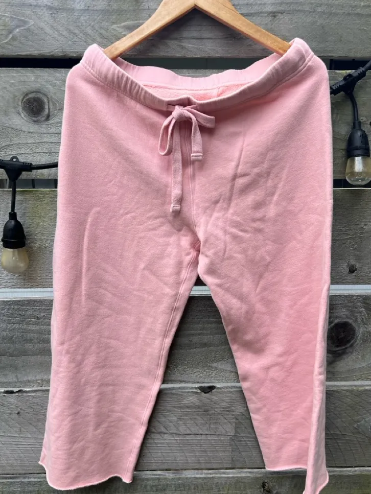 Frank & Eileen $198 Catherine Triple Fleece Sweat Pants Soft Pink Resort Coastal - Image 1