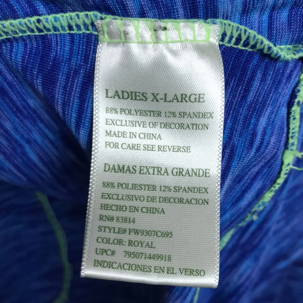 Tangerine Women’s Athletic Athleisure Blue Neon Green Thumbholes Hood Sweatshirt - Image 9