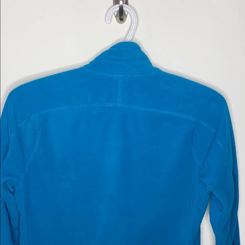 The North Face teal fleece zip up jacket size S - Image 2