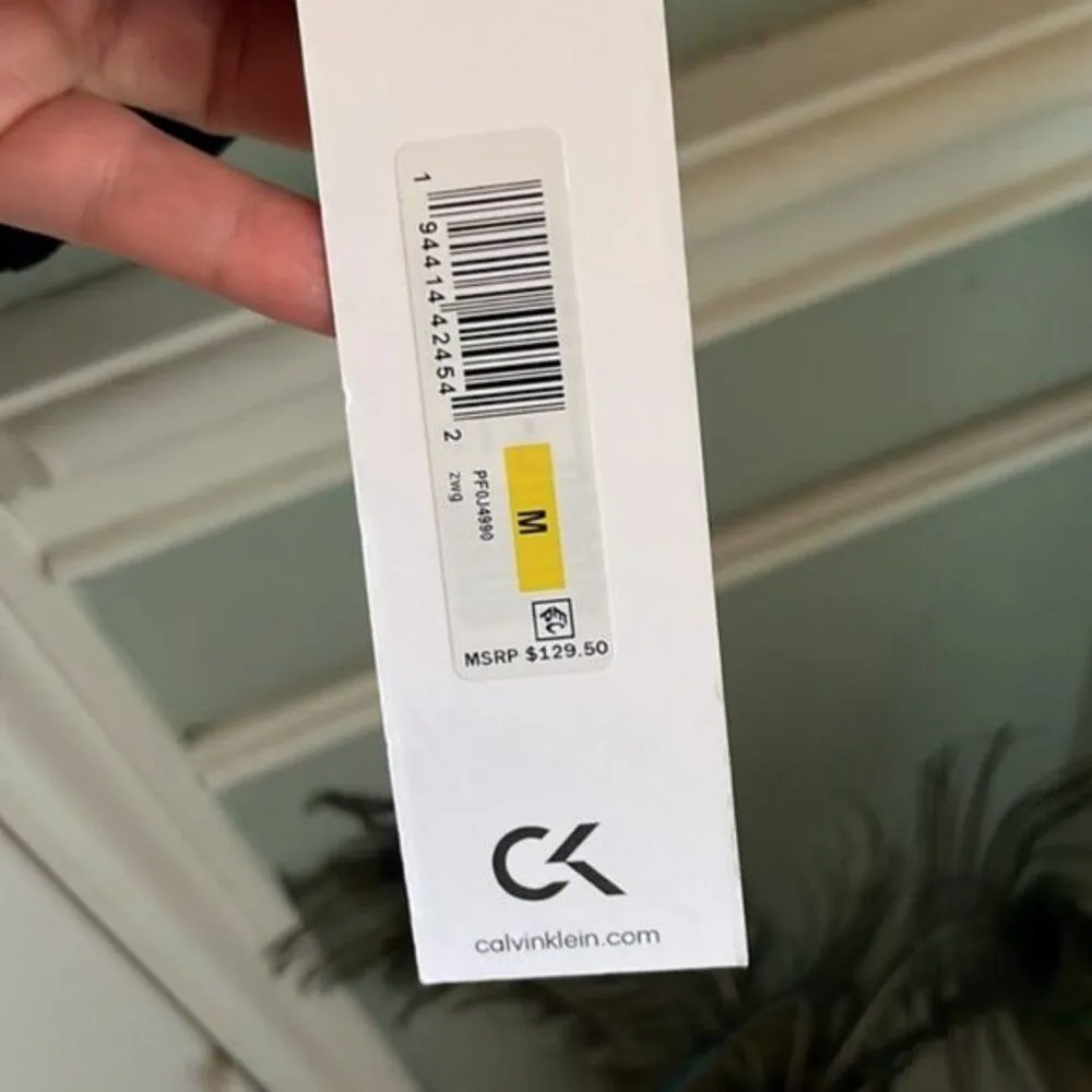 Calvin Klein Performance Palm Tree Sunset Print windbreaker multi colored L - Image 5