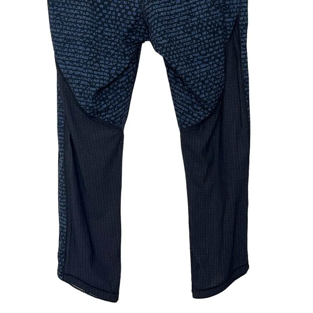 Lululemon Deep Breath Crop 21in Leggings Alberta Lake Teal Shatter Weave Desert - Image 3