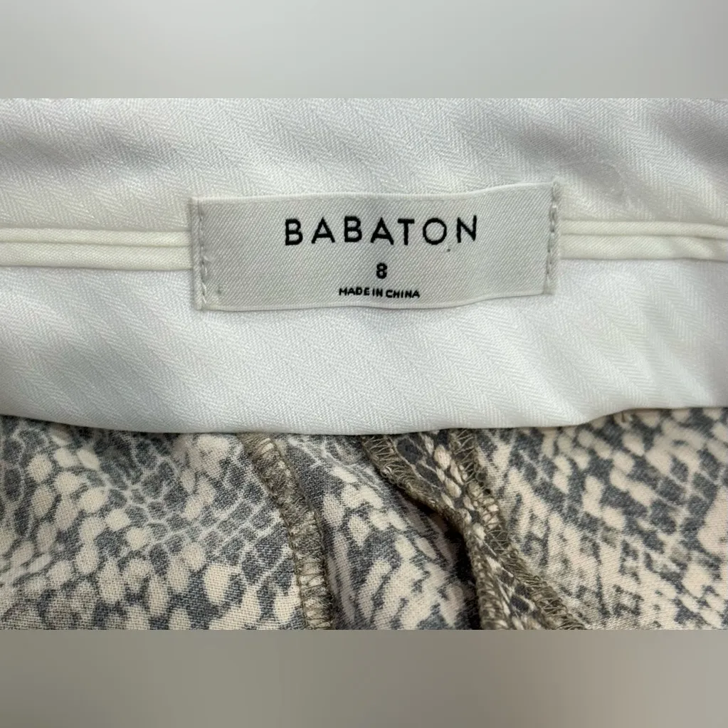 Aritzia Babaton Sadiki Snake Print High Rise Pants Wide Leg Python Trousers Sz 8 - Image 4