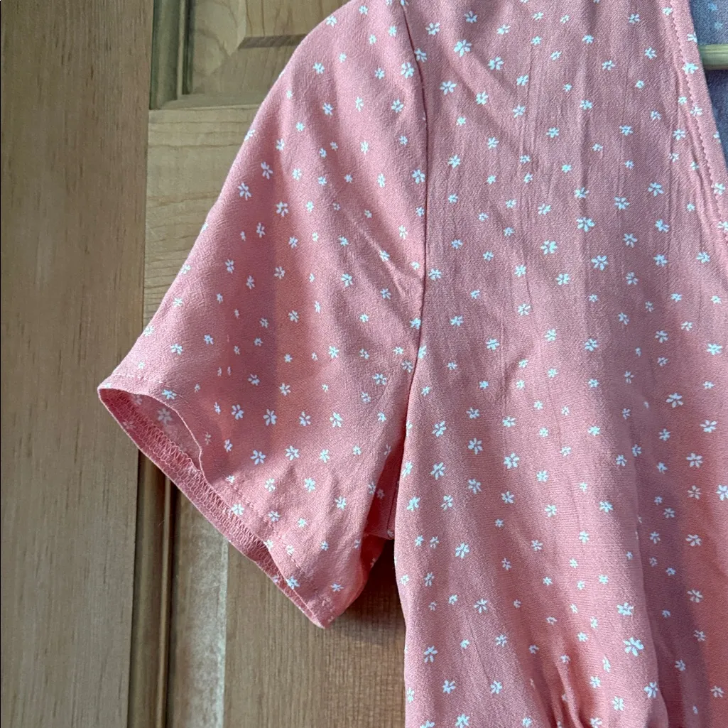 La Hearts Size Extra Small XS Peachy Pink Polka Dot Women's Teen Girl Top - Image 4