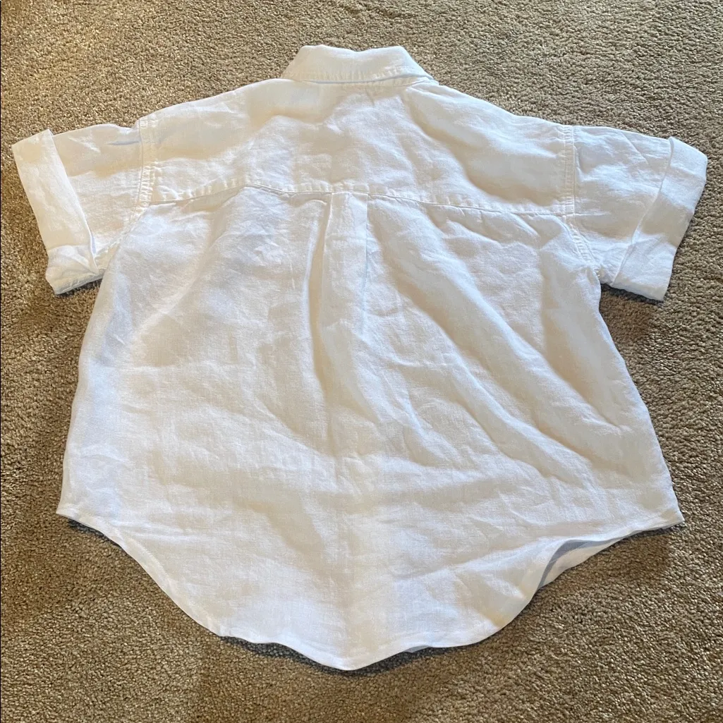 J Crew Capitaine Baird McNutt Irish Linen Shirt White XXS - Image 10