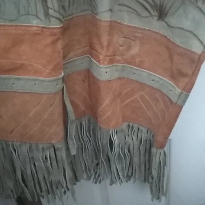 FINAL MARKDOWN Ladies' Handcrafted Fringed Leather Dress (Bust ≈ 52") Size undefined - Image 3