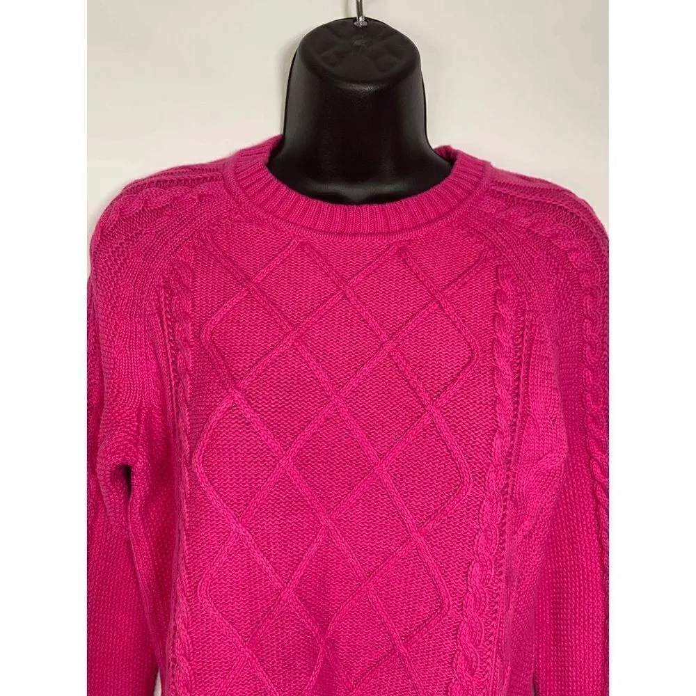 Gap  Cable Knit Hot Pink Sweater - Image 2