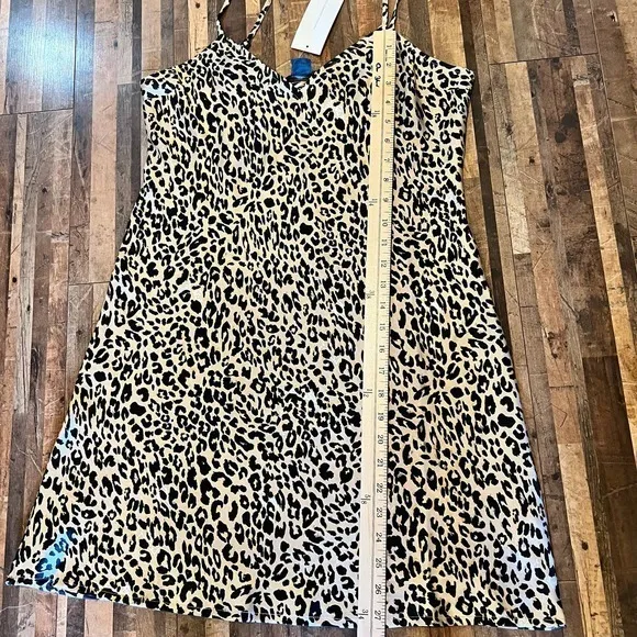 French Connection Womens Size 8 Leopard Print‎ Slip Dress Spaghetti Strap Party - Image 9