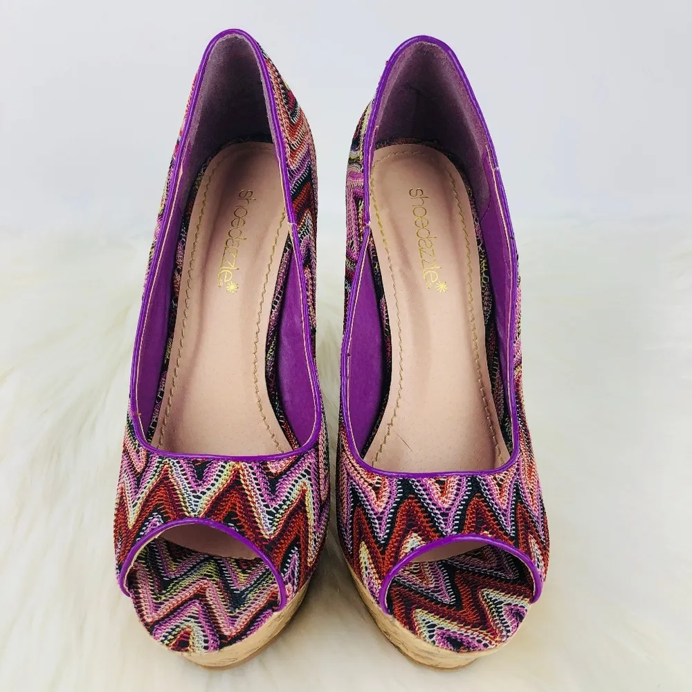 Shoe Dazzle Womens Colorful Shoes Wedges - Image 2