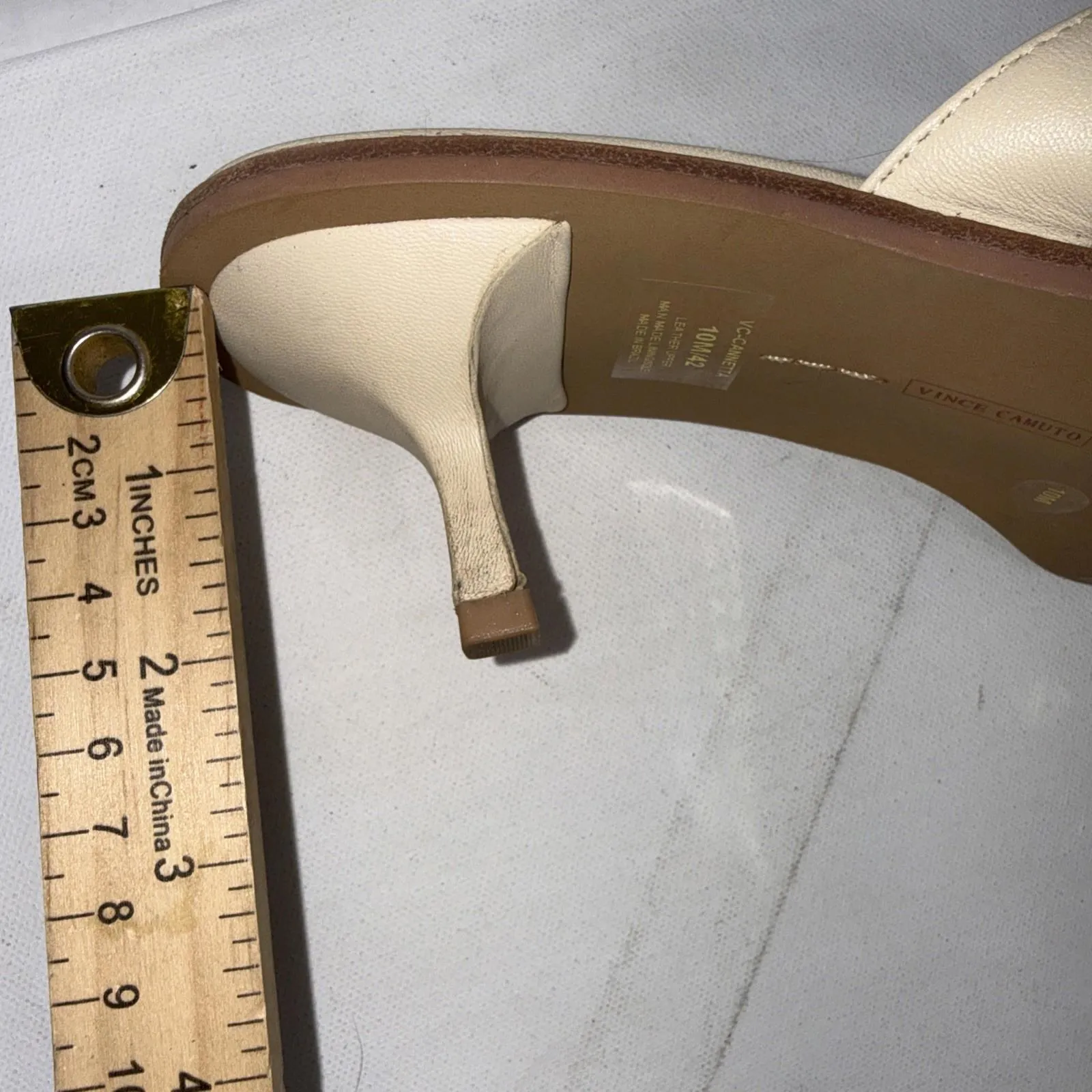 Vince Camuto Old Money Minimalist Square Toe Nude Cannetta Thong Sandals Size 10 - Image 15