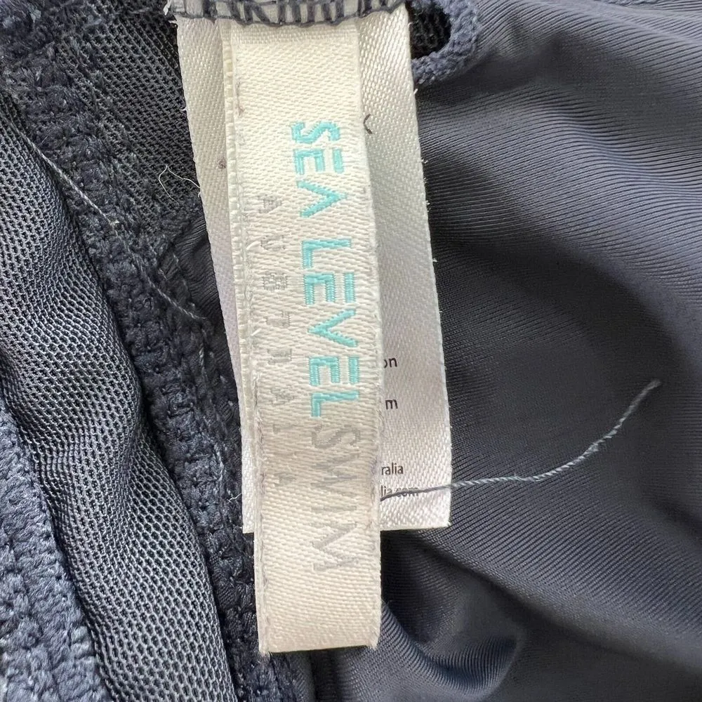 Sealevel Australia Cross Front One Piece Swimsuit Size 14 Swimwear‎ Gray - Image 8