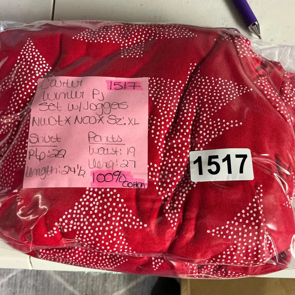 Carter's Festive Red Pajama Set Size XL - Image 8