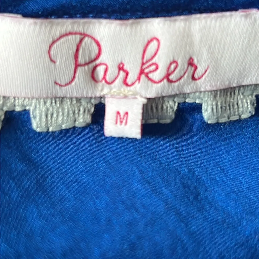 Giselle Blue Floral Embroidered Tunic/Mini Dress Size Medium - Image 9