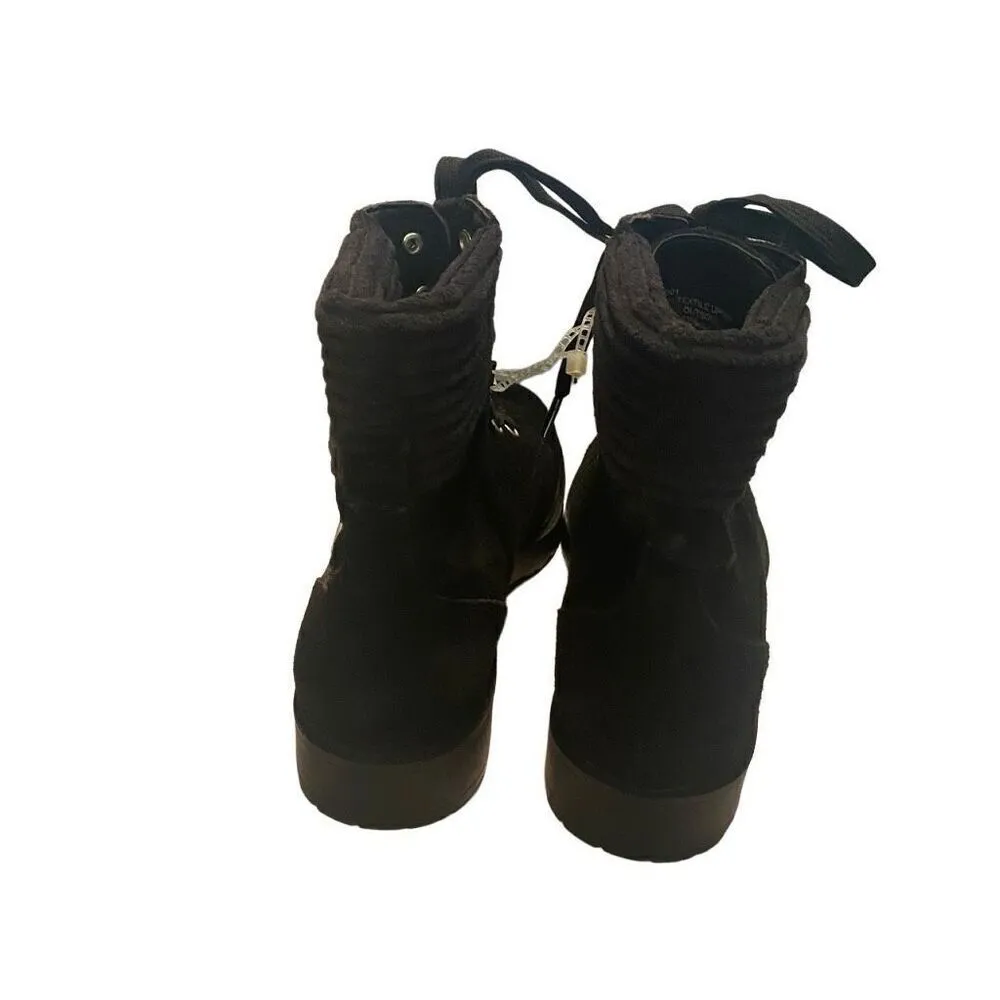 SPLENDID Sadie Women’s Black Suede‎ Leather Lace Up Boots Size 7.5 New No Box - Image 3